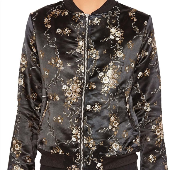 Missguided Jackets & Blazers - New Missguided Jacquard Floral Bomber Jacket